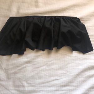 Black swimsuit top and bottom